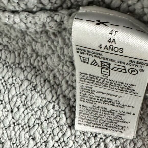 Old Navy Girls Gray Coatigan Size 4T Open Front Long Cardigan - Picture 4 of 5